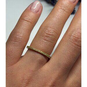 925 STERLING SILVER GOLD PLATED CZ RING SIZE 6
